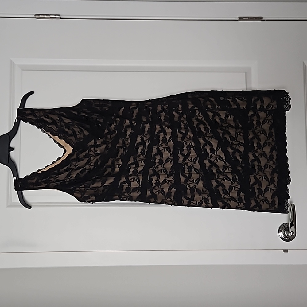 Onyx Nite black sequin dress size 14